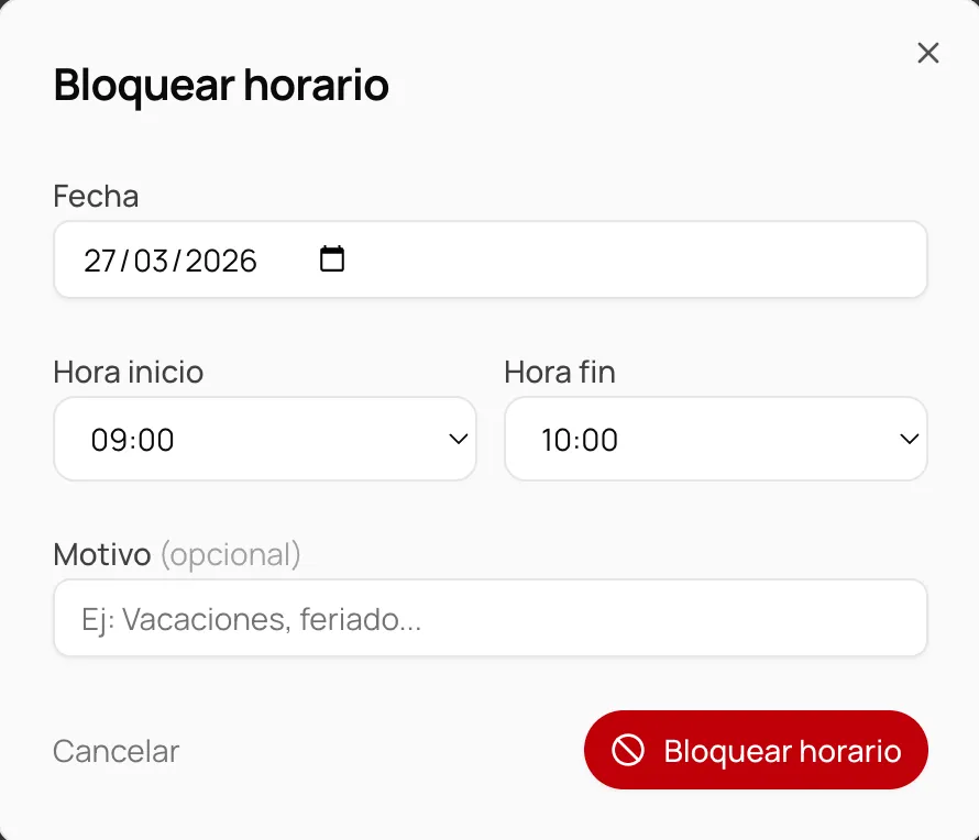 Bloqueo Evalene